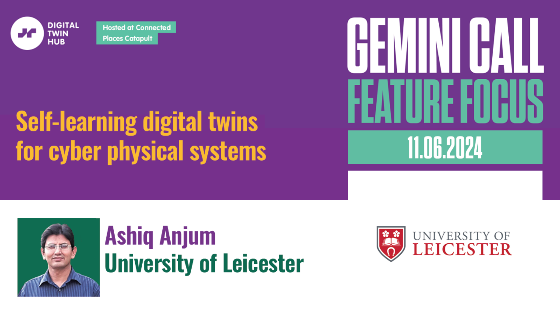'Self-learning digital twins for cyber-physical systems' - Ashiq Anjum ...